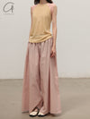 BASERANGE French organic cotton cable knit track pants BAS-TRCA-PO-SU25-CANTIL PINK